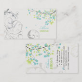 PixDezinesの花+渦巻き/ダイカラー 名刺 (正面/裏面)