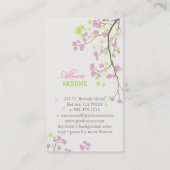 PixDezinesの花+渦巻き/ダイカラー 名刺 (裏面)