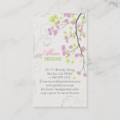 PixDezinesの花+渦巻き/ダイカラー 名刺 (裏面)