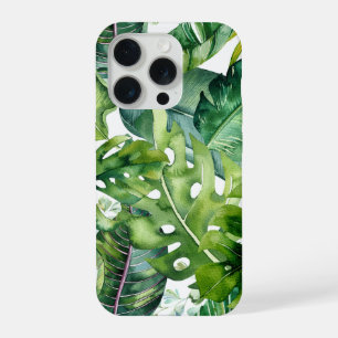 PixDezinesの豪華なグリーンのトロピカル・フォリア iPhone 15 Proケース