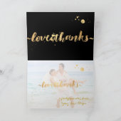 PixDezinesの輝き/偽の金箔/感謝 サンキューカード (内部)