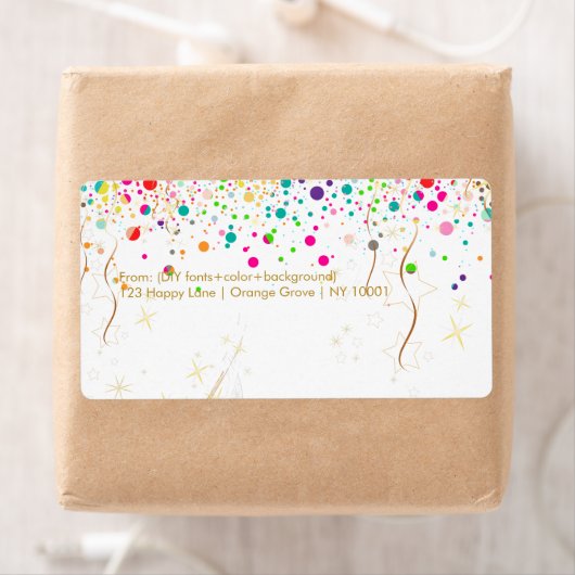 PixDezinesの輝く虹/DIYbackground ラベル (インサイチュ)