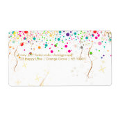 PixDezinesの輝く虹/DIYbackground ラベル (正面)