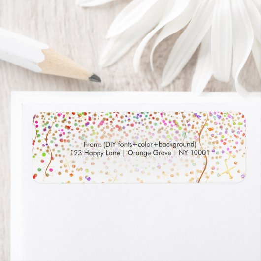 PixDezinesの輝く虹/DIYbackground ラベル (インサイチュ)