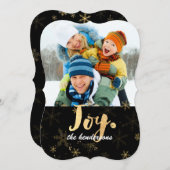 PixDezinesの輝く金ゴールド/ホリデーカード シーズンカード (正面/裏面)