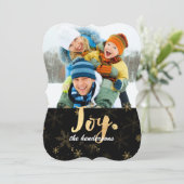 PixDezinesの輝く金ゴールド/ホリデーカード シーズンカード (スタンド正面)