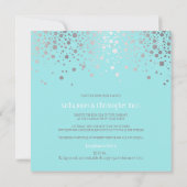 PixDezinesの輝く/シルバー/冬の寒さ/日のイベント 招待状 (裏面)