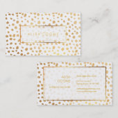 PixDezinesの金ゴールドスフェイクプリクル 名刺 (正面/裏面)