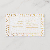 PixDezinesの金ゴールドスフェイクプリクル 名刺 (裏面)