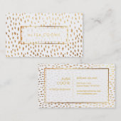 PixDezinesの金ゴールドスフェイクプリクル 名刺 (正面/裏面)