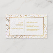 PixDezinesの金ゴールドスフェイクプリクル 名刺 (裏面)