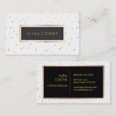 PixDezinesの金ゴールドスフェイクプリクル 名刺 (正面/裏面)