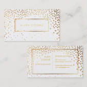 PixDezinesの金ゴールドスフェイクプリクル 名刺 (正面/裏面)