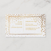 PixDezinesの金ゴールドスフェイクプリクル 名刺 (裏面)