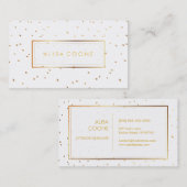 PixDezinesの金ゴールドスフェイクプリクル 名刺 (正面/裏面)