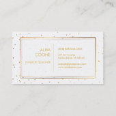 PixDezinesの金ゴールドスフェイクプリクル 名刺 (裏面)