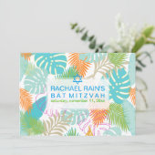 PixDezinesの雨林 バット・ミッツヴァ/ルアウ 招待状 (スタンド正面)