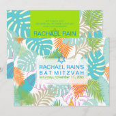 PixDezinesの雨林 バット・ミッツヴァ/ルアウ 招待状 (正面/裏面)