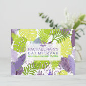PixDezinesの雨林 バー・バット・ミツヴァ・ルアウ 招待状 (スタンド正面)
