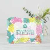 PixDezinesの雨林 バー・ミッツヴァ/ルアウ 招待状 (スタンド正面)