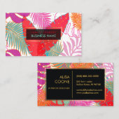 PixDezinesの雨林/DIYの背景色 名刺 (正面/裏面)