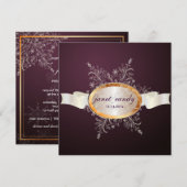 PixDezinesの雪の結晶と冬のイベント 招待状 (正面/裏面)