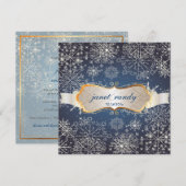 PixDezinesの雪の結晶と冬のイベント 招待状 (正面/裏面)