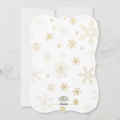 PixDezinesの雪の結晶/ゴールド/シルバー/ホリデーカード シーズンカード (裏面)