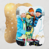 PixDezinesの雪の結晶/ホリデーカード シーズンカード (正面/裏面)