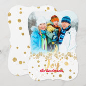 PixDezinesの雪の結晶/ホリデーカード シーズンカード (正面/裏面)