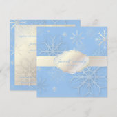 PixDezinesの雪の結晶、冬のウェディング/DIYカラー！ 招待状 (正面/裏面)