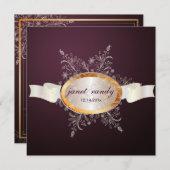 PixDezinesの雪片、冬のイベント 招待状 (正面/裏面)