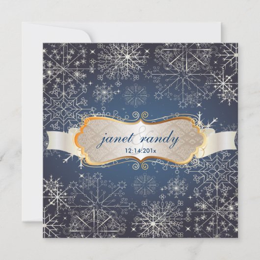 PixDezinesの雪片、冬のイベント 招待状 (正面)