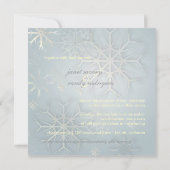 PixDezinesの雪片/冬の結婚式 招待状 (裏面)