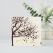 PixDezinesの雪鳥/冬/日の背景色 招待状 (スタンド正面)