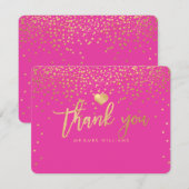 PixDezinesの驚くべきフェイク金ゴールドありがとう サンキューカード (正面/裏面)