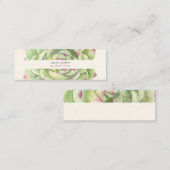 PixDezinesの鮮やかな水彩画、デザートローズ スキニー名刺 (正面/裏面)