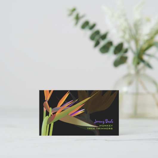 PixDezinesの鳥(パラダイス) 名刺 (スタンド正面)