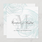 PixDezinesの鳩の翼/背景色をDIY 招待状 (正面/裏面)