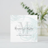 PixDezinesの鳩の翼/背景色をDIY 招待状 (スタンド正面)