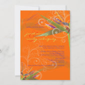 PixDezinesの鳳凰+渦巻き/DIYカラー 招待状 (裏面)