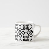 PixDezinesの黒いchinoiseの格子垣かdiy背景 エスプレッソカップ (右)