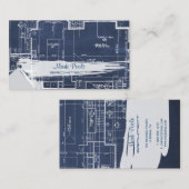 PixDezinesの黒板設計図 名刺 (正面/裏面)