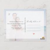 PixDezinesの chicでエレガントなカリグラフィー Save our Date ポストカード (裏面)