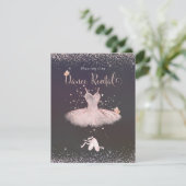 PixDezinesのBlush TutuとButterfliesダンス発表会 招待状 (スタンド正面)