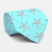 PixDezinesのDIYカラーのヒトデ(アクア) ネクタイ (ロール)