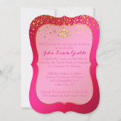 PixDezinesのDIYカラー/スパークル バット・ミッツヴァー 招待状 (裏面)