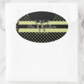 PixDezinesのDIYカラー ドットなど 楕円形シール (バッグ)