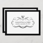 PixDezinesのDIYカラー/ヌーベルスクロール 招待状 (正面/裏面)