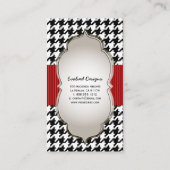 PixDezinesのDIYカラー/ハウンドトゥースパターン 名刺 (裏面)